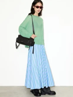 Oversized cashmere-blend jumper - green