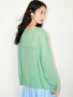 Oversized cashmere-blend jumper - green