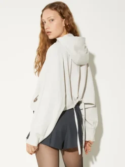 Oversized cropped sweatshirt - grey
