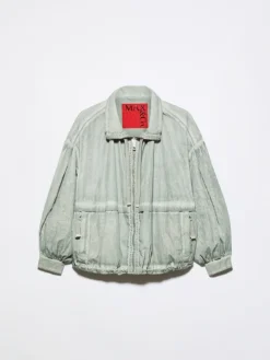 Oversized nylon bomber jacket - jade