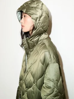 Oversized padded parka - kaki