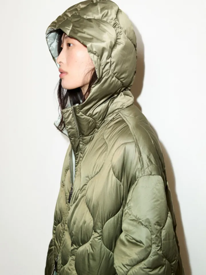 Oversized padded parka - kaki