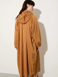 Oversized parachute parka - terra cotta