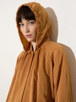 Oversized parachute parka - terra cotta