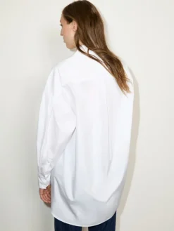Oversized poplin shirt - optical white