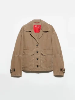 Oversized workwear jacket - cocoa