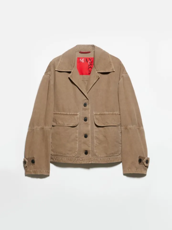 Oversized workwear jacket - cocoa