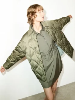 Padded shacket - kaki
