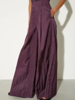 Parachute wide-leg trousers - dark violet