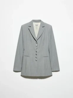 Pinstriped blazer Sami Miró &Co.llaboration - grey