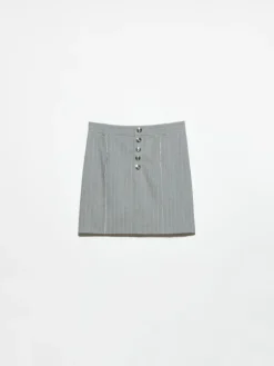 Pinstriped skirt Sami Miró &Co.llaboration - grey