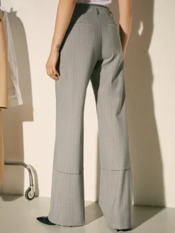 Pinstriped trousers Sami Miró &Co.llaboration - grey