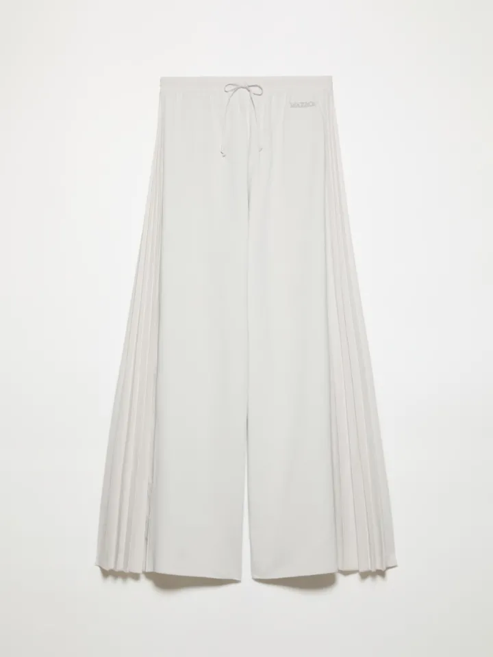 Pleated cotton-fleece joggers - grey