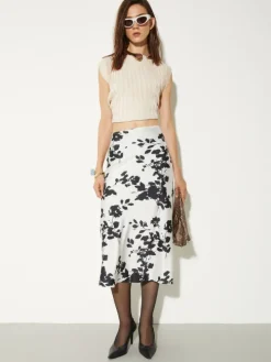 Pleated jersey top - powder