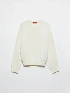 Polka dot wool-blend jumper - milk