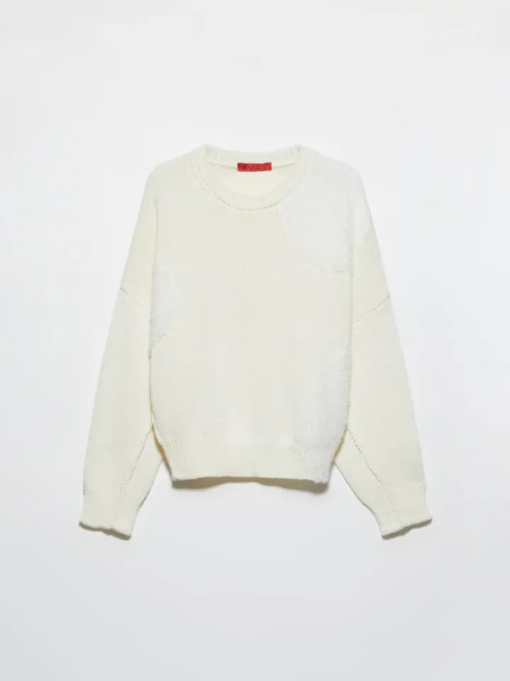 Polka dot wool-blend jumper - milk