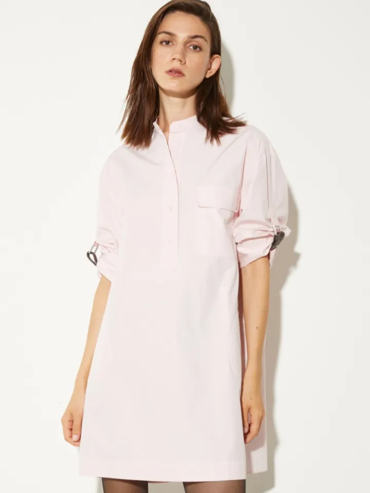 Poplin tunic dress - pink