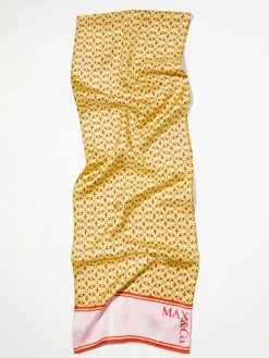 Printed silk-twill scarf - yellow