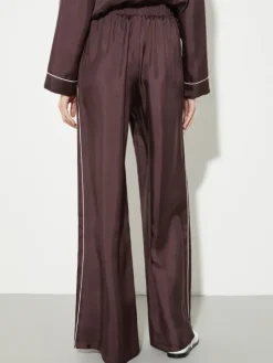 P. Terzini &Co.llaboration silk trousers - aubergine