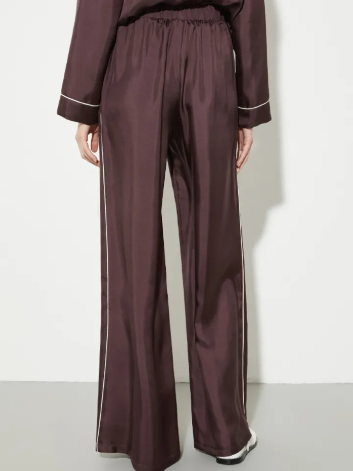 P. Terzini &Co.llaboration silk trousers - aubergine