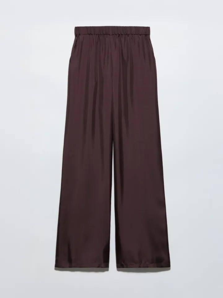 P. Terzini &Co.llaboration silk trousers - aubergine