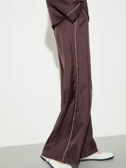 P. Terzini &Co.llaboration silk trousers - aubergine