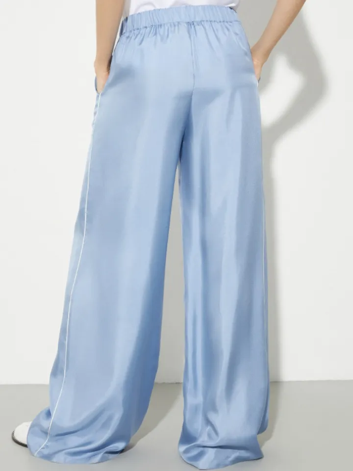 P. Terzini &Co.llaboration silk trousers - light blue