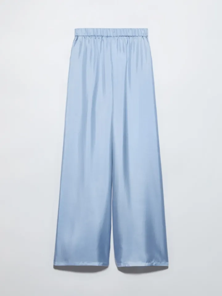 P. Terzini &Co.llaboration silk trousers - light blue