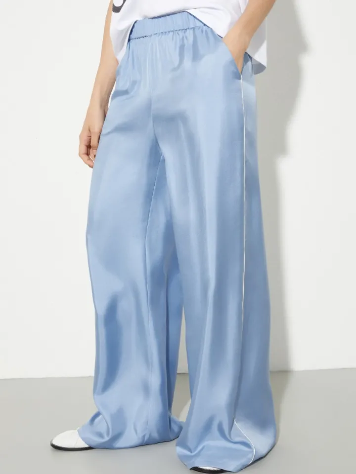 P. Terzini &Co.llaboration silk trousers - light blue