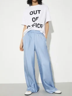 P. Terzini &Co.llaboration silk trousers - light blue