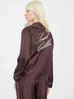 P. Terzini &Co.llaboration silk shirt - aubergine