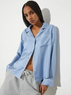 P. Terzini &Co.llaboration silk shirt - light blue