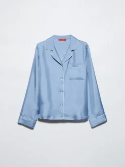 P. Terzini &Co.llaboration silk shirt - light blue
