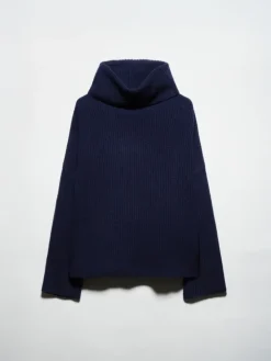 Pure cashmere polo neck - ultramarine