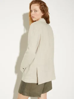 Pure linen blazer - off-white