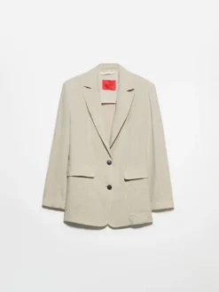 Pure linen blazer - off-white