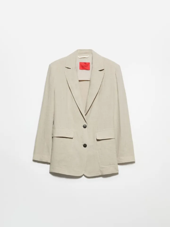 Pure linen blazer - off-white