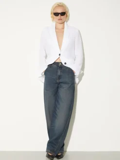 Pure linen blazer - white