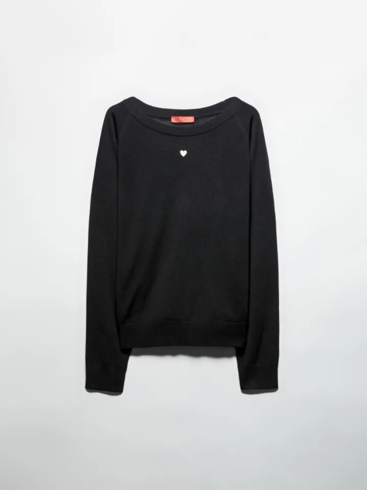Pure merino wool jumper - black