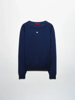 Pure merino wool jumper - navy