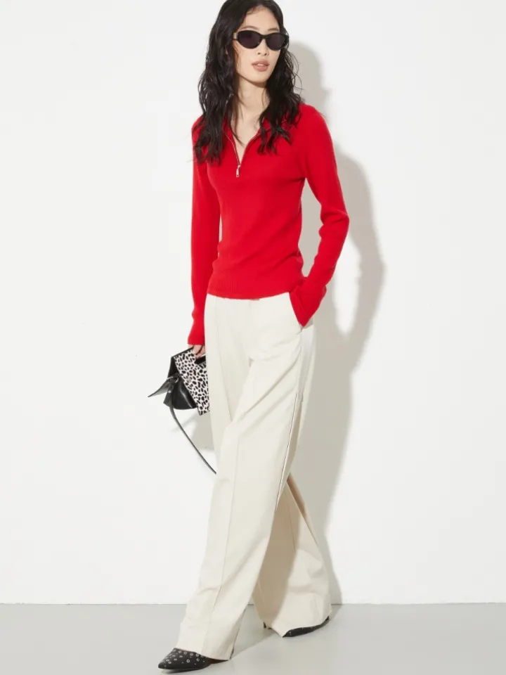 Pure merino wool jumper - red
