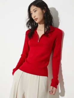 Pure merino wool jumper - red