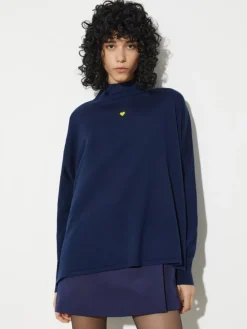 Pure Merino wool polo neck - navy