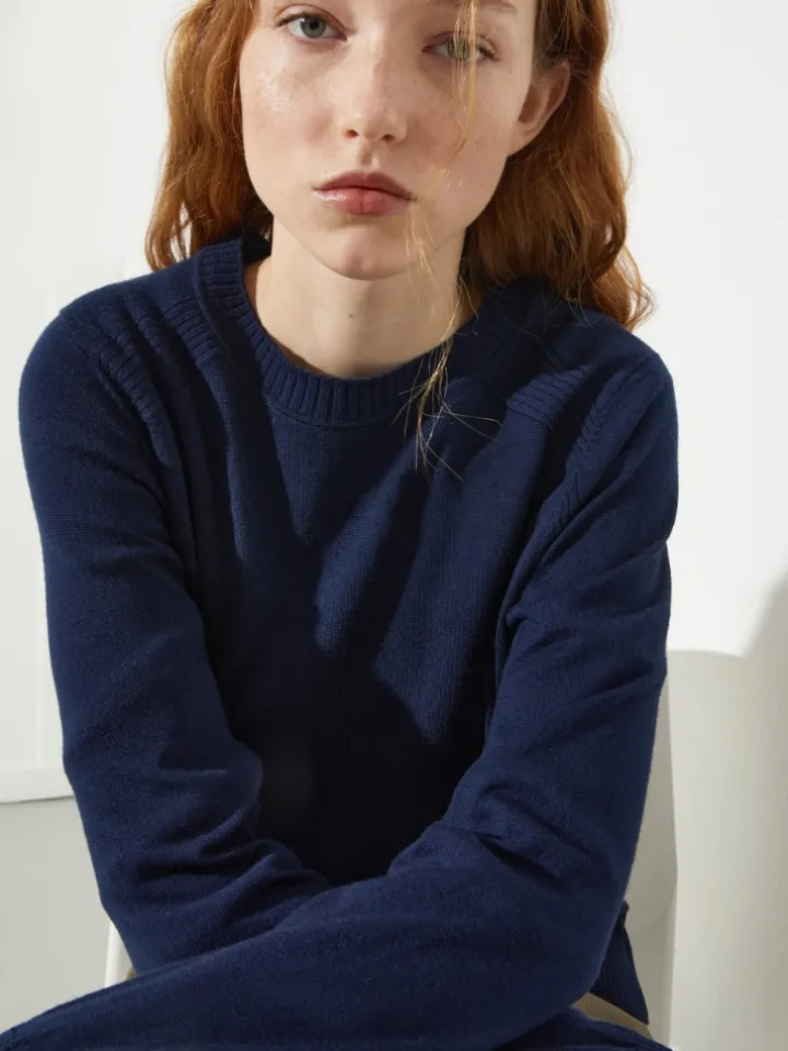 Pure merino wool sweater - navy
