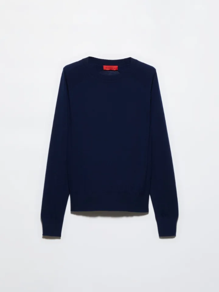 Pure merino wool sweater - navy
