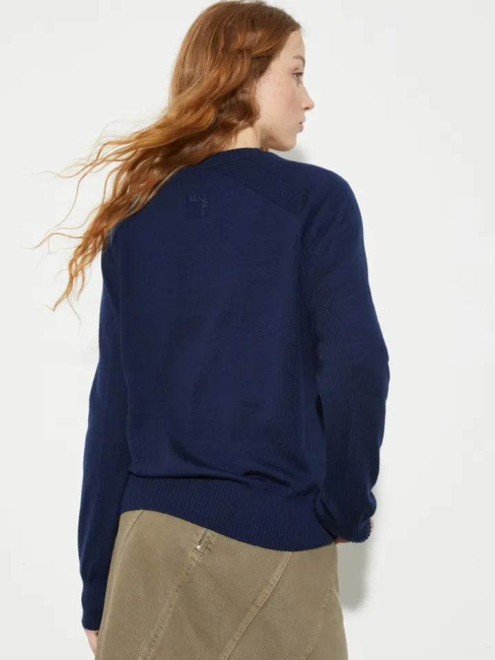 Pure merino wool sweater - navy