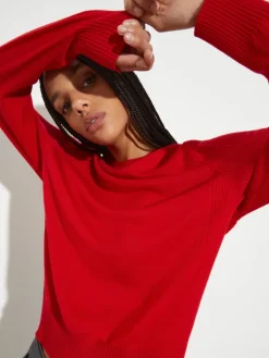 Pure merino wool sweater - red