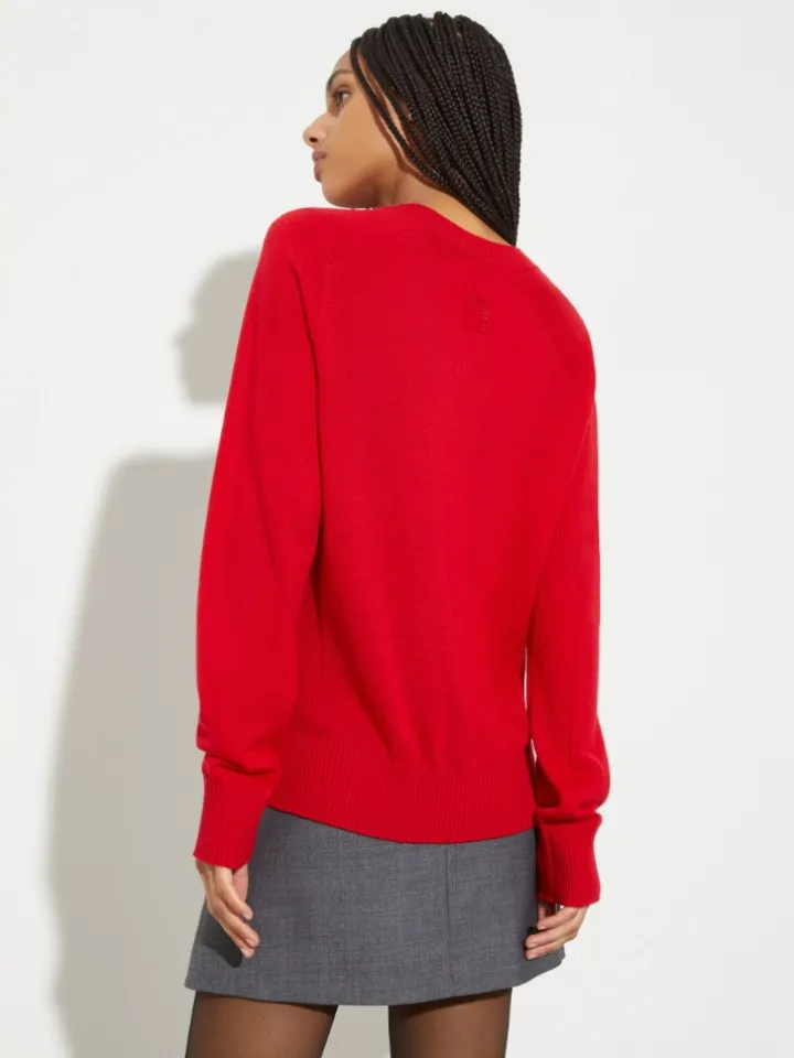 Pure merino wool sweater - red
