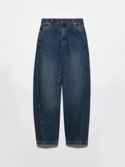 Re-Edit barrel-leg jeans - navy
