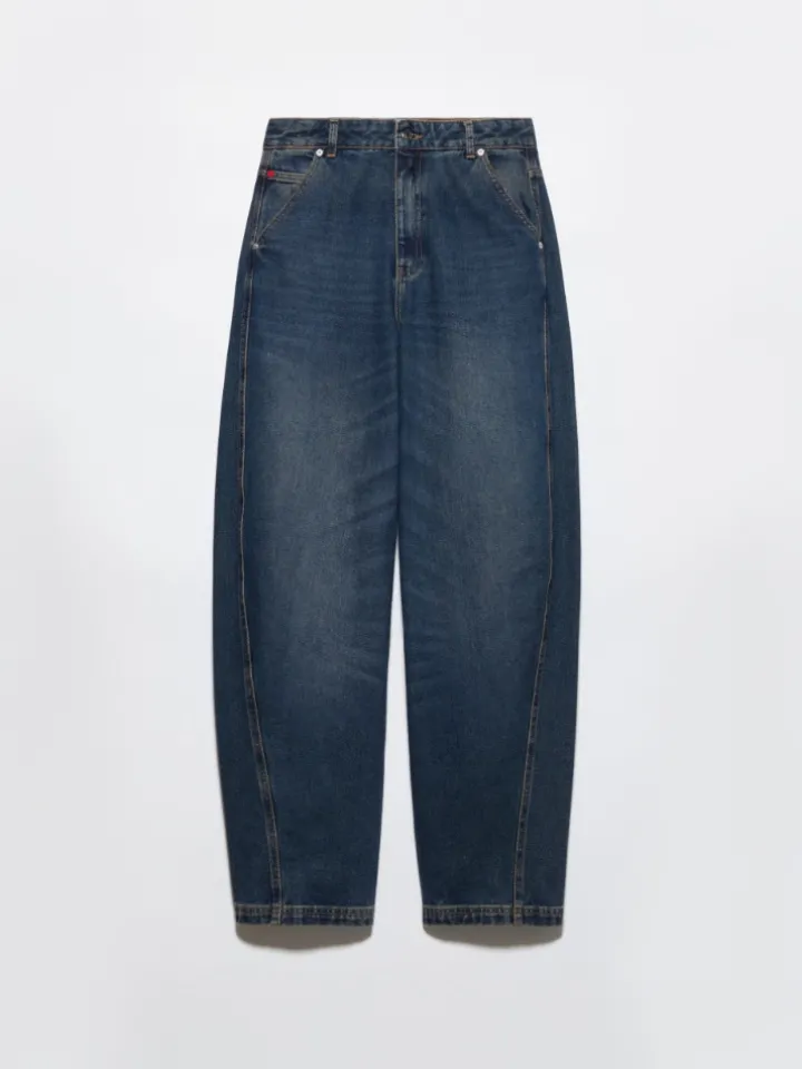 Re-Edit barrel-leg jeans - navy